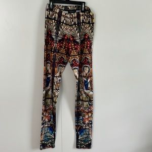Stain glass printed leggings. Topshop. Size 4.